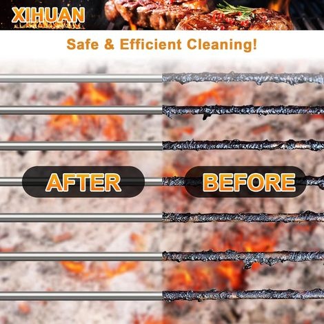Grillbürste, Grillreinigungsbürste, 3-in-1-grillbürste, Langer Griff Mit Edelstahlborsten, Küchenbürste Zur Schnellen Und Effizienten Reinigung Aller Grills