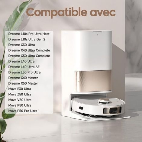 24 Staubsaugerbeutel Für L10s Ultra Gen 2 / L10s Pro Ultra Heat / X30 L40 Ultra / X40 X50 Ultra Complete, Mova E30 Ultra / P50 Pro Ultra Ersatzbeutel, 3,2 L