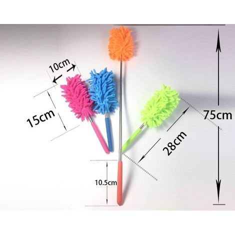 Set Mit 2 Ausziehbaren Mikrofaser-staubtüchern Zur Reinigung Von Büros, Möbeln, Autos, Klimaanlagen Und Deckenventilatoren, Grün