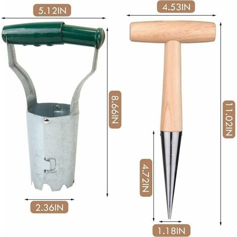 Set Mit 2 Blumenzwiebeltöpfen Inklusive Pflanzgefäß, Blumenzwiebelpflanzgefäß, Gartenwerkzeugset Zum Pflanzen Von Blumen Und Setzlingen