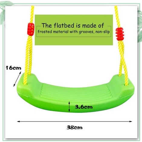 Kinderschaukel Für Draußen, Höhenverstellbar, Zubehör, Kinderschaukelsitz, Gartenspielzeug, Max. 100 Kg, Schaukelsitz Für Drinnen Für Mädchen Und Jungen, Alter 3-7