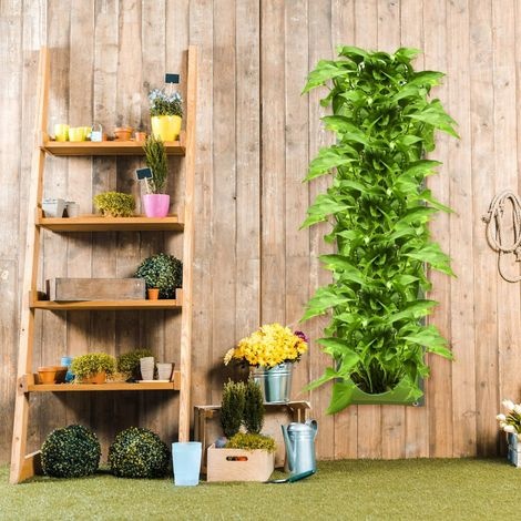 2-teilige Pflanzsäcke, Hängepflanzsäcke, Vertikaler Hängeblumentopf Mit 7 Fächern, Wandpflanzsäcke, Vertikale Wandpflanzgefäße Für Gartenpflanzen