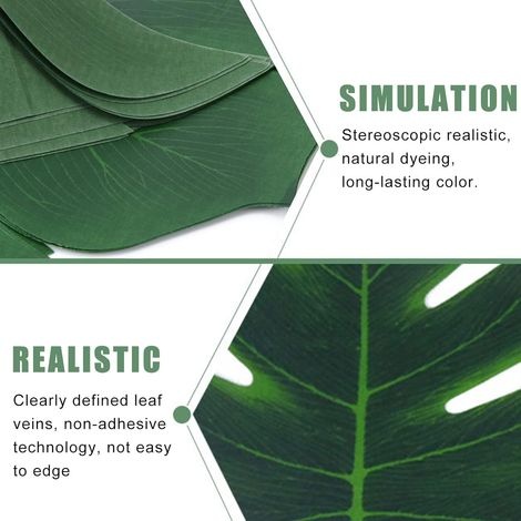 Tropische Monstera-blätter, 20 Stück, Künstliche Monstera-blätter, 20 Cm, Deko-elemente Für Hawaii-partys Und Dschungel-dekorationen