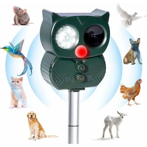 Solarbetriebenes Ultraschall-katzenabwehrgerät Für Den Außenbereich, Einstellbare Frequenz, Wasserdicht, Hält Hunde, Katzen, Füchse, Eichhörnchen Und Mäuse Von Tieren In Gärten, Feldern Und Baumschule