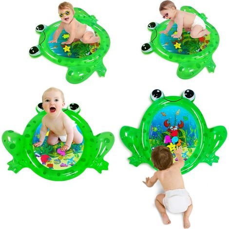 Baby-wassermatte Für Kinder Von 0-3 Jahren, Aufblasbares Pvc-wasserkissen, Froschform, Sommer-wasserspielzeug