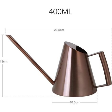 Gießkanne Aus Edelstahl Mit Langer, Schmaler Düse, Garten- Und Blumenwerkzeug, Ideal Für Zuhause (400 Ml, Kupfer)