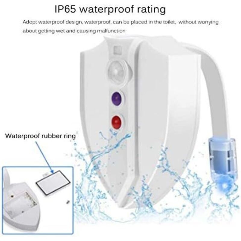 Uv-sterilisator-toiletten-nachtlichtsensor, Toilettenschüsselhalter Mit Bewegungssensor Und 8 Farbwechseln Für Eltern Und Kinder