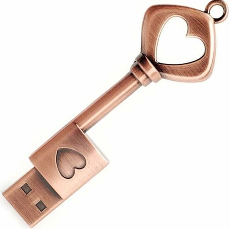 32 Gb Usb-stick, Retro-schlüsselform, Metall-speicherstick, Usb 2.0-laufwerk