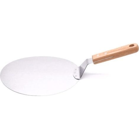 10-zoll-pizzaschieber Aus Edelstahl – Ergonomischer Holzgriff – Pizzaschieber Und Brotschieber – Für Professionelles Backen