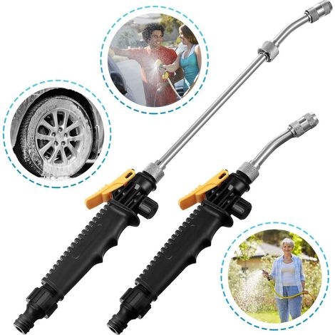 Wasserpistole Mit Verstellbarer Metalldüse, Hochdruck-wasserpistole Zum Autowaschen Und Bewässern (18 Zoll)