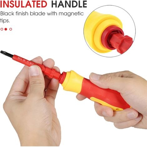 Cr-v-isoliertes Schraubendreher-set, Magnetisches Doppel-schlitzschraubendreher-bit-set Für Kreuzschlitzschraubendreher, Reparatur-handwerkzeuge