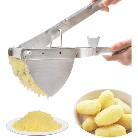 Kartoffelstampfer, Professionelle Kartoffelpresse Aus Edelstahl Für Obst- Und Gemüsepüree