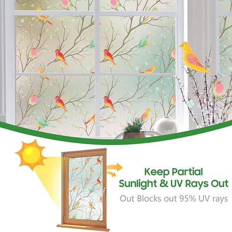 Fensterfolie, Elektrostatische Sichtschutzfolie, 3d-fensterfolie Für Sicht- Und Uv-schutz, Dekorative Fensterfolie Für Zuhause, Bad Und Büro, 40 X 300 Cm