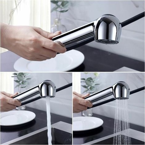 Langlebiger Chrom-wasserhahn-brausekopf, Küchenarmatur-mischbatterie, Professioneller Duschkopf Mit 2 Strahlarten