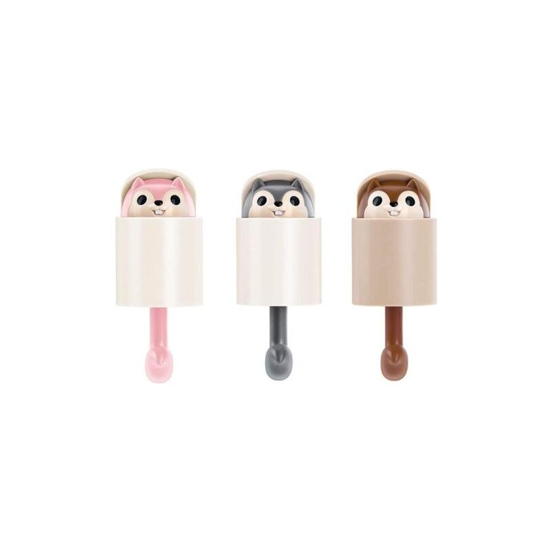 3-teiliges Eichhörnchen-haken-set, Klebehaken Für Kinder, Handtuchhaken, Klebehaken, Wandhaken In Tierform, Für Kleider, Mäntel, Handtücher, Schlüssel, Taschen, Hüte
