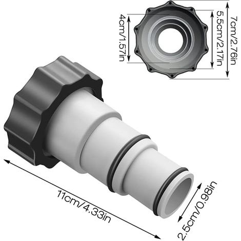 2-teiliger Poolschlauchadapter, Pooladapter, Poolanschluss Mit Innengewinde Für 1,5- Und 1,25-zoll-anschlüsse