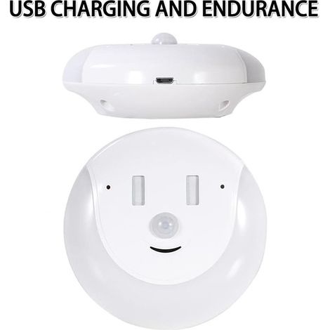 Automatisches Led-nachtlicht, Usb-aufladbare Wandleuchte Fürs Schlafzimmer, Intelligente, Energiesparende Treppenhausleuchte, Bewegungssensor, Nachtlicht, Geeignet Fürs Schlafzimmer