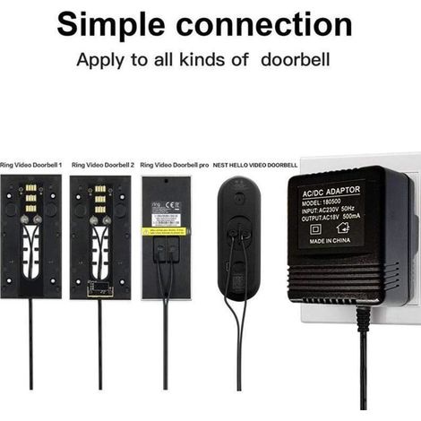 Netzteil Für Video-türklingel, Kameraladegerät Für Video-gegensprechanlage, 18 V, 500 Ma, Eu-stecker