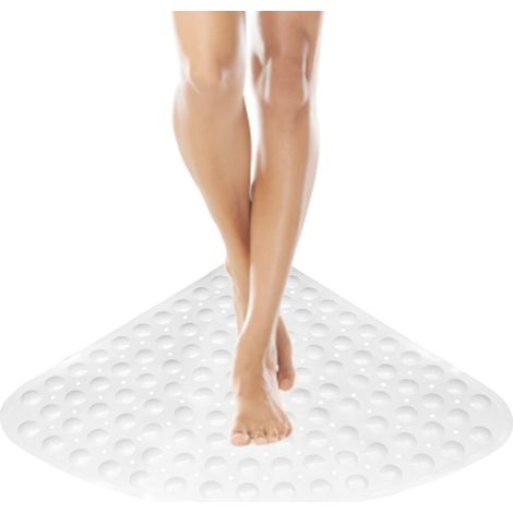 Rutschfeste, Massierende, Antibakterielle Duschmatte, Dreieckige Form Mit Abflussloch Für Dusche Oder Badewanne, 54 X 54 Cm