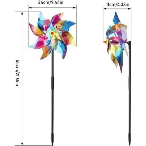 Reflektierende Windmühlen, Anti-vogel-windmühlen, Reflektierendes Vogelabwehrmittel, Anti-vogel-reflektierende Windmühlen, Windmühlen Für Den Garten Im Freien (regenbogen)