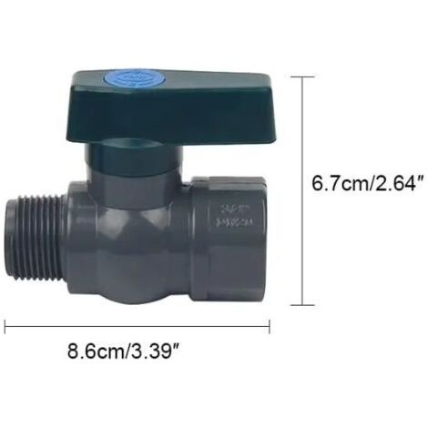 Anschlussstück Für Pvc-wassertanks, Wasserhahn Für Pvc-regenwassernutzungssystem, 3/4 Zoll Mit Durchgangsanschluss Und Schlauchadapter (g 3/4)