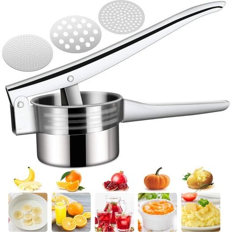 Manuelle 3-in-1-zitruspresse Aus Edelstahl: Für Zitronen, Orangen, Kartoffeln Und Erde Haushalts-zerkleinerungswerkzeuge