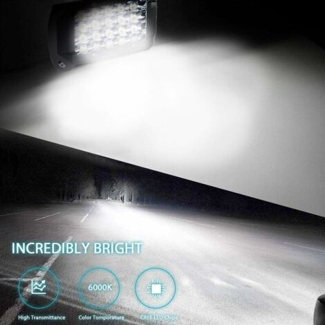 12v 144w 4" Led-arbeitsscheinwerfer, 12v Wasserdichte Ip67 Led-autoscheinwerfer, 10.500lm Led-arbeitsscheinwerfer Für Auto, Lkw, Traktor, Suv, Boot (2 Stück)