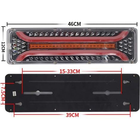 Led-lkw-anhängerbeleuchtung 24v Multifunktionale Bremsleuchten Led-anhängerbeleuchtung Für Anhänger, Lkw, Wohnwagen 2 Stück