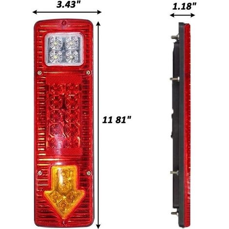 Wasserdichte 12v-led-rückleuchte Für Anhänger – 19 Leds – Bremslicht Und Blinker – Einfache Montage An Lkw Und Wohnmobilen