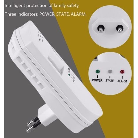 Gas-/erdgas-/kohlelecksuchgerät, Stecker-sensormonitor Mit Akustischem Alarm Und Digitaler Led-anzeige, Für Methan, Propan Und Butan