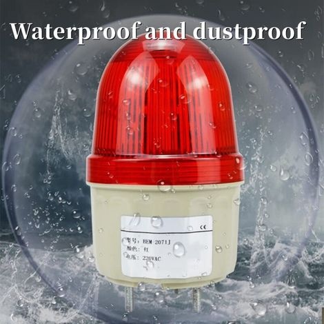 220v Ac Led-blitzsignalleuchte – 3w Rotes Blinklicht – Dreieckbolzenbefestigung – 75mm Durchmesser Für Werkstätten Und Baustellen