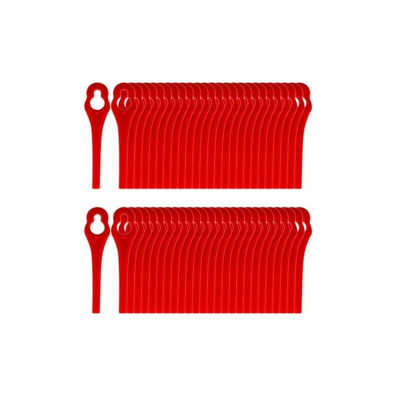 L83100 Stück Kunststoff-rasenmähermesser In Kürbisform, L83 Rot 105 Mm