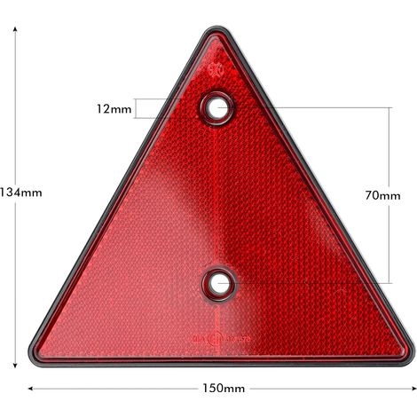 2-teilige Rote Dreiecksreflektoren, Reflektierende Dreiecke Für Anhänger, Aufschraubbare Signalreflektoren Für Wohnwagen, Lastwagen, Traktoren Und Fahrzeuge