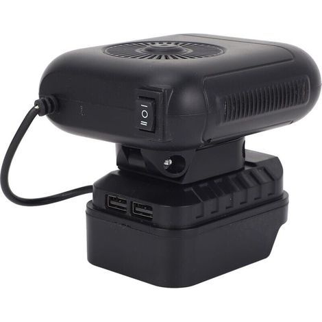 Tragbarer, Akkubetriebener Heizlüfter – Temperatureinstellungen 30–80 °c – 90° Neigung – 2 Usb-anschlüsse – Leiser Betrieb Für Kleine Räume – Bl1860b
