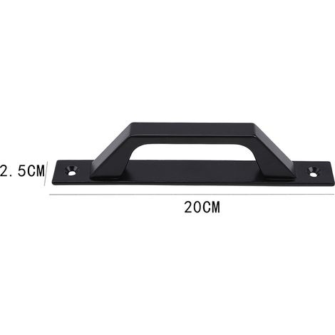 Türgriffe Aus Aluminiumlegierung, Schwarz, Für Balkon, Schlafzimmer, Küche, Türbeschläge, 2 Stück