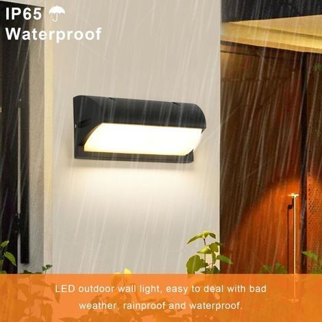 Led-außenwandleuchte, 18 W, Moderne Außenwandleuchte, Ip65 Wasserdichte Aluminium-wandleuchte Für Gartenwege Und Flure, 3000 K Warmweißes Licht