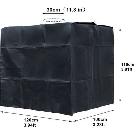 Wassertankabdeckung, 1000l Ibc-tankabdeckung Mit Rechteckigem Deckel, Staubdicht, Uv-beständig, Regendicht (116 X 100 X 120 Cm)