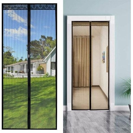 Magnetisches Moskitonetz Für Fenster Und Türen, 100 X 210 Cm – Strapazierfähige Polyesterfaser – Bohrfreie Montage – Insektenschutzgitter Für Schiebetüren