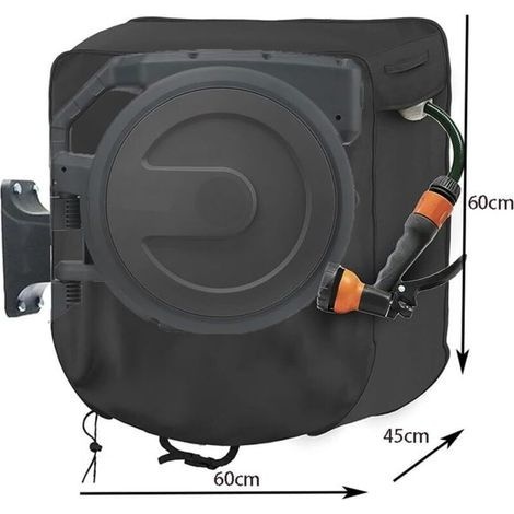 Schutzhülle Für Gartenschlauchaufroller – Silbernes 420d Oxford-gewebe – Maße 60 X 45 X 60 Cm – Kompatibel Mit Sets Mit Großem Fassungsvermögen