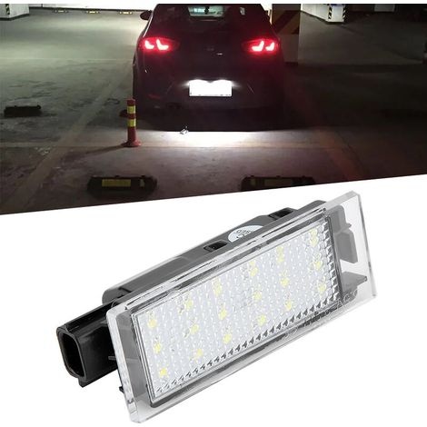 18-led-kennzeichenbeleuchtung – 2er-pack Fehlerfreie Canbus-lampen – Kompatibel Mit Clio, Mégane, Laguna
