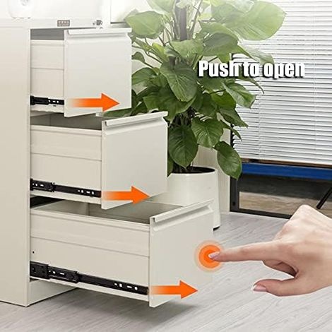 Schubladenschienen Mit Push-to-open-funktion, Vollauszug, Kugelgelagerte Schubladenschienen, Tragkraft 45 Kg, 30 Cm, 2 Paar