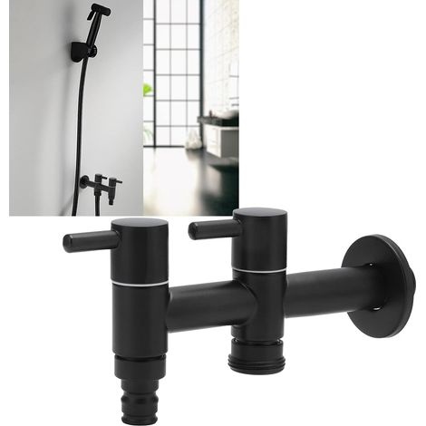 Waschmaschinenarmatur, Doppelhahn, Wandmontierter Kaltwasserhahn, Edelstahl-verlängerungsarmatur Für Spülbecken, Garten- Und Poolarmatur Für Waschmaschinen