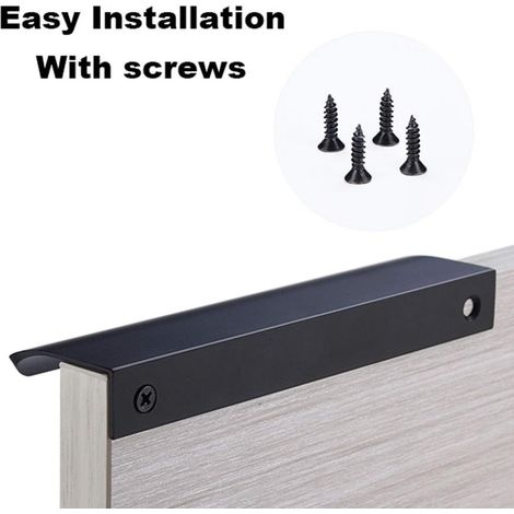 Schrankgriffe, Verdeckte Griffe, Möbelbeschläge Für Schränke, Schubladen, Küche Und Haushalt, 96 Mm Aluminiumlegierung