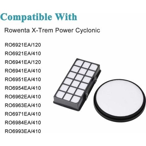Hepa-filter Für Rowenta Xtrem Power Cyclonic Ro69xx Staubsauger – Filtersystem – Ersatzteil – 2er-pack