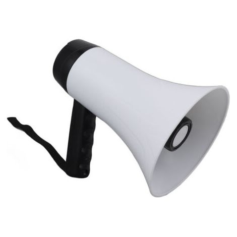 Tragbares Megafon Bullhorn 30w, 300s Aufnahmezeit, 500m Reichweite, 10h Akkulaufzeit, 3500mah Akku