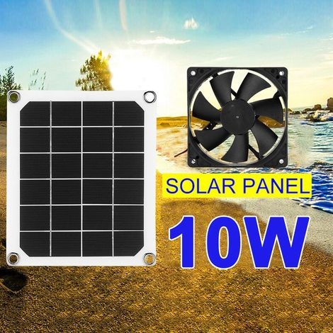 Solarpanel-abluftventilator, 10-w-solarpanel-ventilator Für Gewächshaus, Haustierhaus
