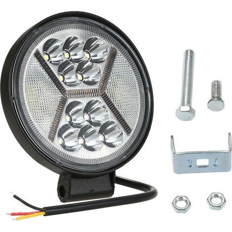 Runde Led-arbeitsscheinwerferleiste Mit Gelbem Tagfahrlicht – 117 W, 12.000 Lm Kombi-offroad-fahrscheinwerfer Für Lkw, Suvs, Jagdfahrzeuge, Jeeps, Boote Usw. – 2 Stück
