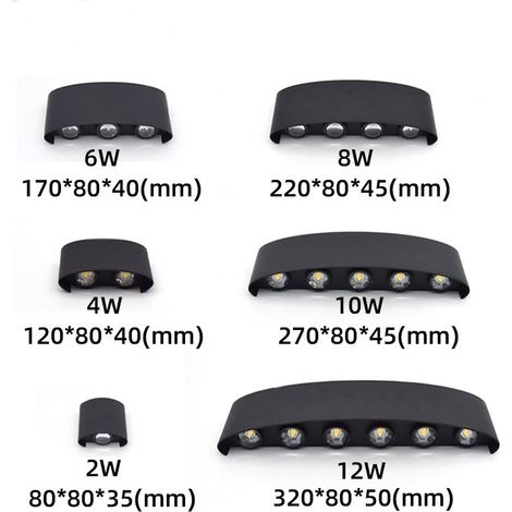 Moderne, Wasserdichte 4-w-led-wandleuchte Für Den Außenbereich, Dekorative Beleuchtung, Schwarz, Nach Unten Geneigter Led-spot, Warmweißes Licht