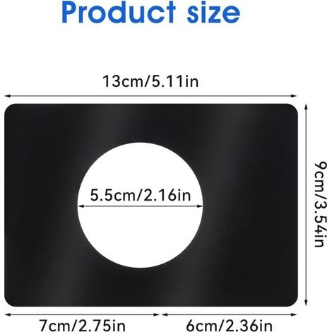 Set Mit 2 Türverstärkungsplatten Aus Edelstahl – Reparaturset Für Türschlüssellöcher – Schwarz – Für Innen- Und Außentüren