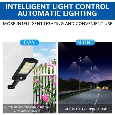 Solar-außenleuchte, 6000 Lumen Led-solar-wandleuchte Mit Bewegungsmelder - Ip67 Wasserdicht Mit Fernbedienung, Robuste Sicherheitsleuchte Für Außenwände, Gärten, Höfe Usw.
